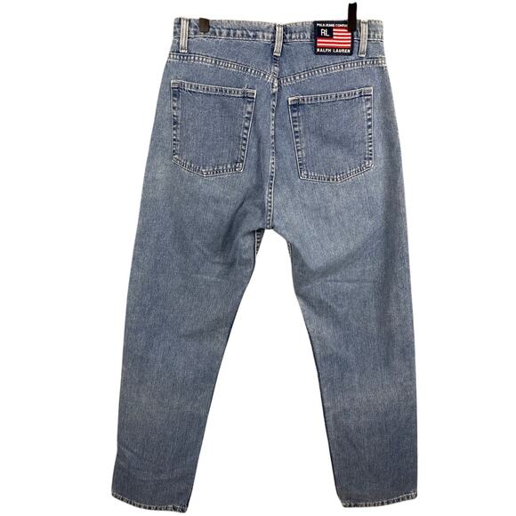 Vintage 90's Polo Jeans Co Relaxed Fit Tapered Denim Jeans Ralph Lauren SZ 31x32 - Picture 2 of 9
